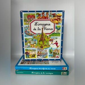FRENCH 3 Books L’Imagerie by Fleurus: France, Enfants du Monde, de la Montagne